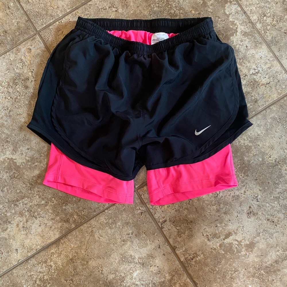 Nike Dri fit running shorts, small LIKE NEW! athletic bike track black pink